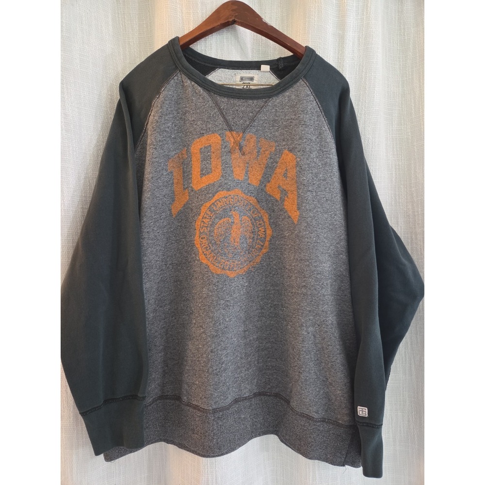Vintage Tailgate University Of Iowa Crewneck Sweatshirt Grey Size 2XL Y2K